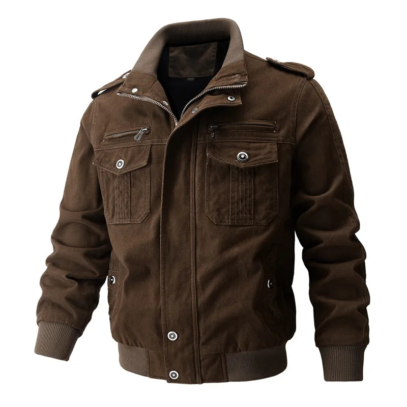 New Workwear Pilot Spring Autumn Coats Men's Jackets Military Tactical Multi Pocket Tops Men's Clothing