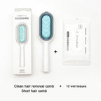 Cat Cleaning Comb Cat Hair Remover to Remove Floating Hair Sticky Fur Universal Pet Grooming Brush for Cat Dog Paired with Wipes Pet Cleaning Hair Removal Comb For Massaging And Removing Loose Hair Stevvex