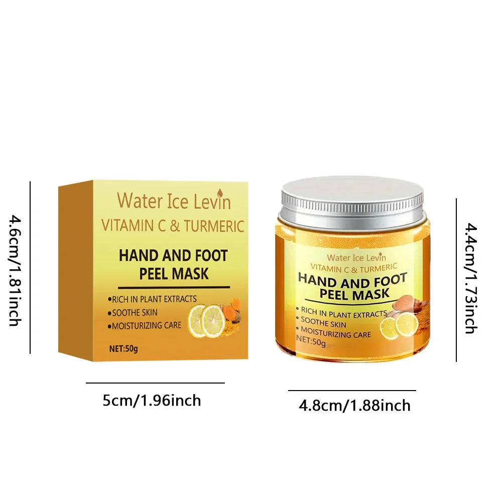 Vitamin c and turmeric hand wax mask for hands and feet, smoothing skin, gently cleansing hand mask, illuminating hand skin Lootquake LLC