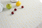 Cotton Table Cloth Round Tablecloth with Tassel Dust-Proof Floret Circular Table Cover for Kitchen Dinning Room Tabletop Decor Lootquake LLC