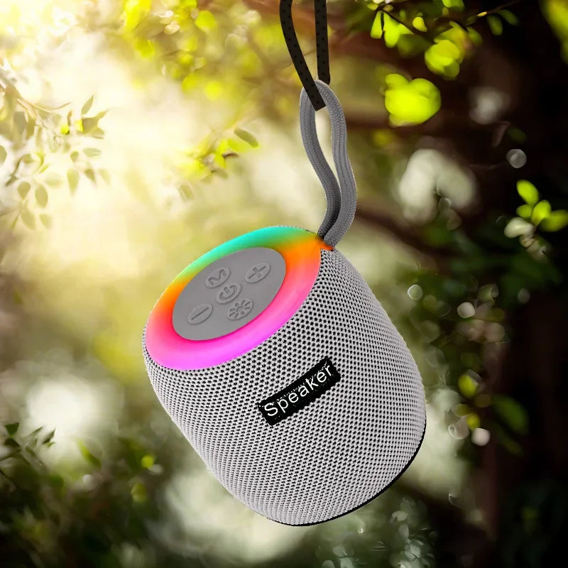 Outdoor portable wireless Bluetooth speaker, subwoofer, car and home with colorful lights, atmospheric small mini speaker Lootquake LLC
