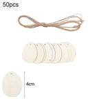 30-80mm Wooden Easter Eggs Pendants Blank Bunny Eggs Wood Chips Happy Easter Party Hanging Decoration Kids DIY Painting Crafts Lootquake LLC