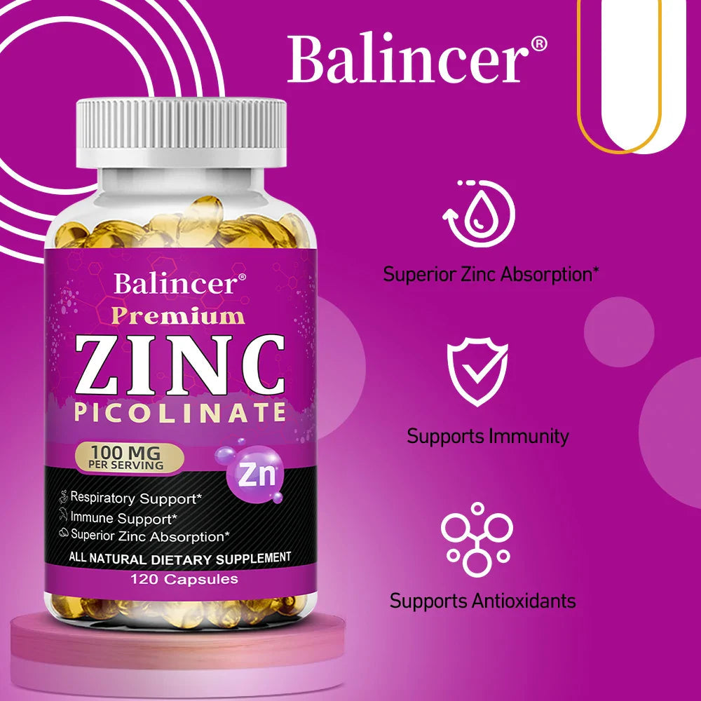 ZincBoost 100: Immune, Sleep & Energy Support Capsules THRIXINE