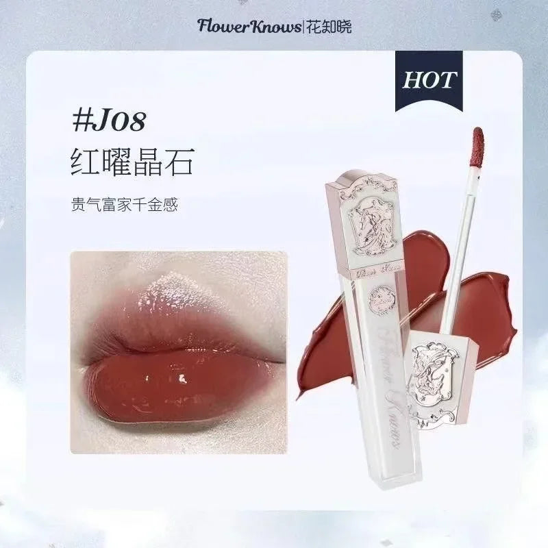Flower Knows Strawberry Rococo Series Cloud Lip Cream Lip Gloss Long Lasting Velvet Lip Tint Lipstick for Women Cosmetic Lootquake LLC