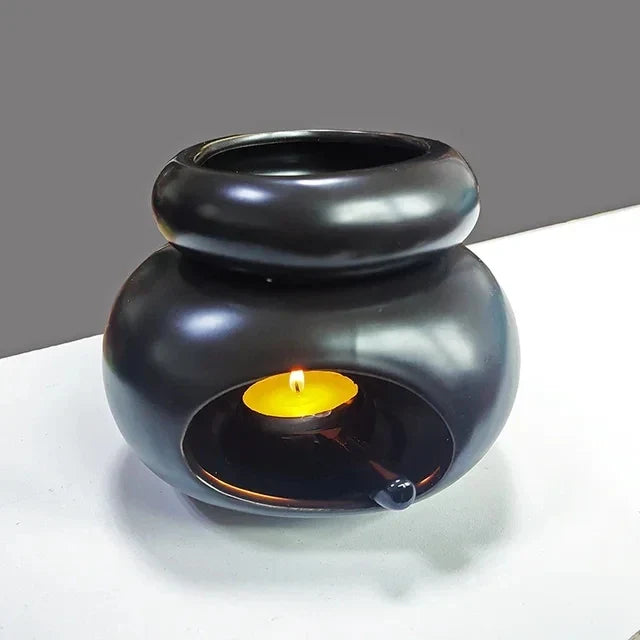 3 in 1 Candle heating holder Ceramics Essential Oil incense Burner Big Capacity Aromatherapy Oil Lamp Candlestick Home Fragrance Lootquake LLC