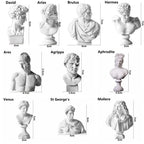 Miniature Desktop Ornament Home Decor Gypsum Portraits Greek Mythology Figurine Famous Sculpture Plaster Bust Statue Lootquake LLC
