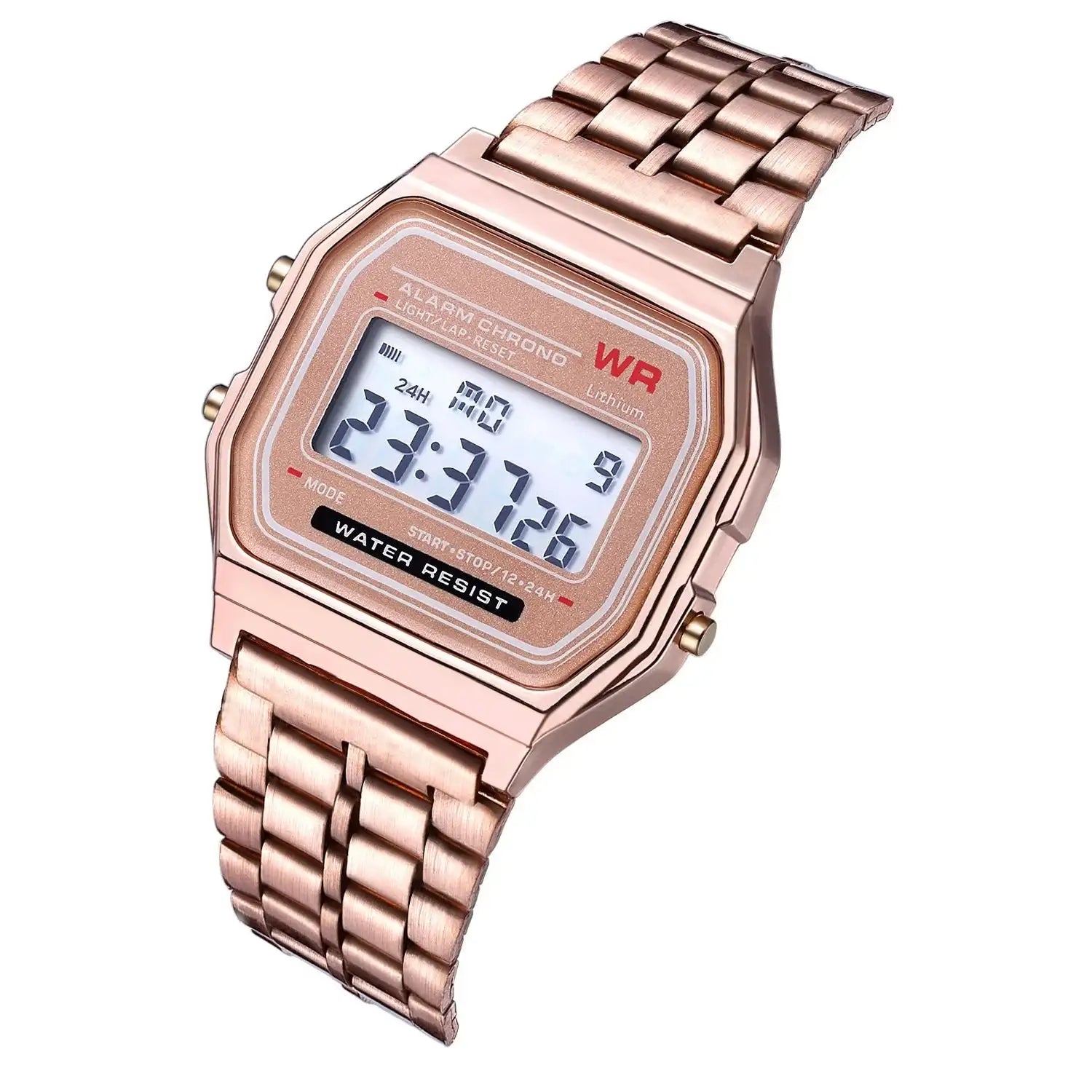 Fashionable and Classic Square Electronic Watch, Same Style for Men and Women, Couple Style Electronic Watch Steel Band A159, Ge
