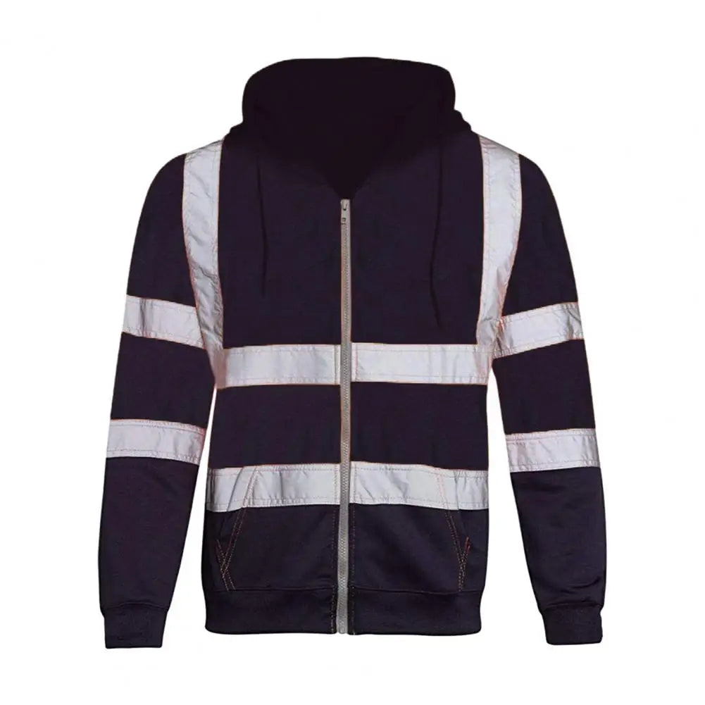 Reflective Long Sleeve Hoodie Winter Safety Coat Lootquake LLC