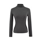 Women High Neck Slim Fit Fleece Base Layer Top