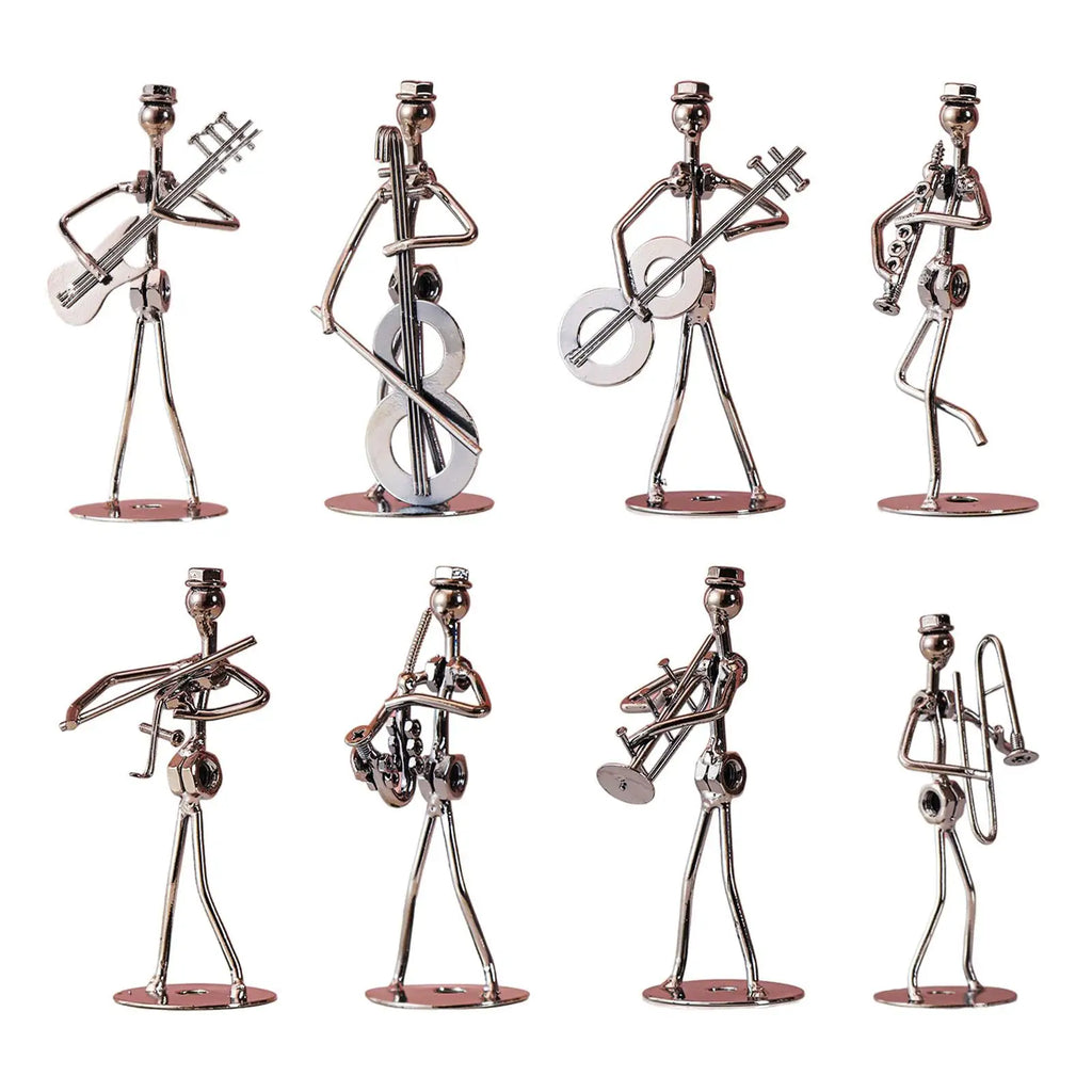 Musical Man Statue Musician Tabletop Figurine for Tabletop Spring Office Lootquake LLC