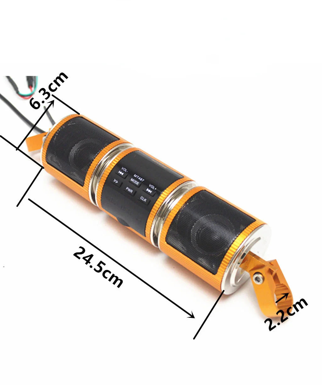 Bluetooth Audio Motorcycle Stereo Speaker Motorcycle Installation MP3 Music Player Amplifier Scooter Bicycle USB FMRadio Speaker Lootquake LLC