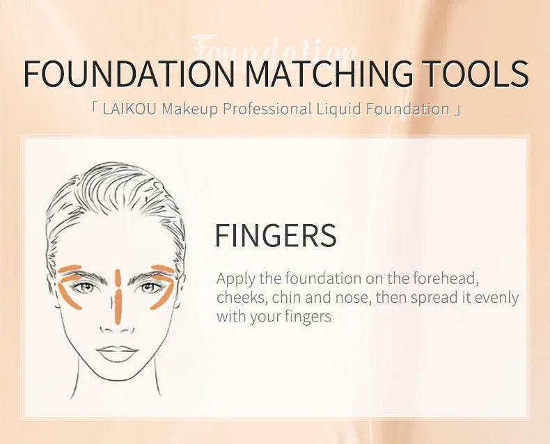 LAIKOU Liquid Foundation Moisturizing Long Lasting Face Comestics Natural Brighten Face Base Tone Make Up 30ml Lootquake LLC