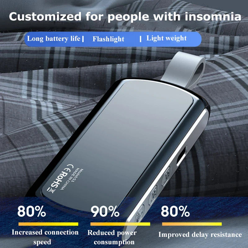 Wireless Bone Conduction Speaker Bluetooth 5.2 Under Pillow Noise Reduction Speaker Stereo Music Player with Flashlight Sleep Lootquake LLC