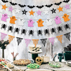 Halloween Themem Party Decoration Banner Ghost Festival Atmosphere Decoration Ghost Spider Bat Banner Decoration Supplies Lootquake LLC