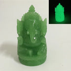 Ganesha Buddha Statue Elephant God Sculpture Ganesh Figurine Man-made Jade Stone Garden Home Decoration Accessories Statues Lootquake LLC