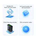 Baseus USB Bluetooth Adapter Bluetooth 5.3 Dongle Adaptador for PC Laptop Wireless Speaker Audio Receiver USB Transmitter Lootquake LLC