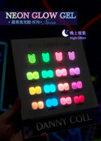 Fluorescence Lacquer Nail Polish Gel UV&LED Fluorescent Gel Semi-permanent Varnish Soak Off Gel Polish12 Colors/set Lootquake LLC