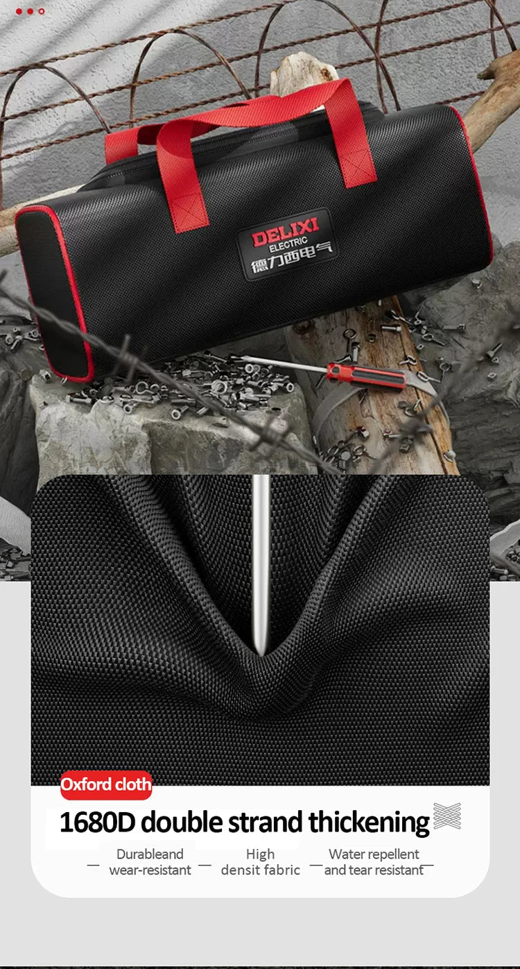 DELIXI ELECTRIC Tool Bag Oxford Cloth Portable Storage Bag, Professional Electrician and Carpenter Repair, Home Storage, HandBag Lootquake LLC