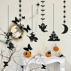 1set Halloween Decoration Banner Bunting Scary Spider Ghost Bat Hanging Garland Pull Flag Pendant For Halloween Party Home Decor Lootquake LLC