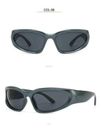 Unique Y2K Designer Luxury Sunglasses Women Rectangle Big Frame Sun Glasses For Men Outdoor UV Protection Classic 2000S Black Sh