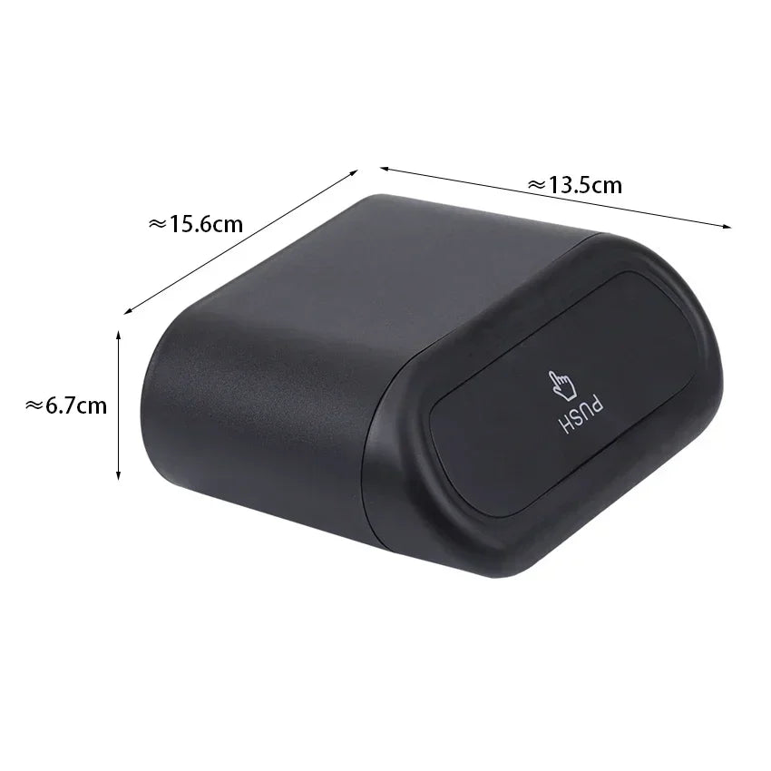 Car Trash Bin Hanging Vehicle Garbage Dust Case Storage Box Plastic Pressing Square Trash Can Type Auto Car Supplies Lootquake LLC