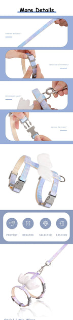 Cat Harness Wings Pet Harnesses And Leashes Set Adjustable Pet Harness for Cats Small Dogs Pug Chihuahua Cat Accessories Lootquake LLC
