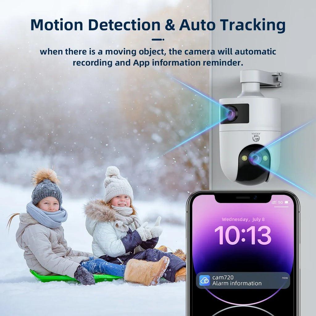 4K PTZ IP Camera Outdoor Waterproof Dual Lens 5G WiFi Security Camera Auto Tracking Video Surveillance Camera Baby Monitor Lootquake LLC