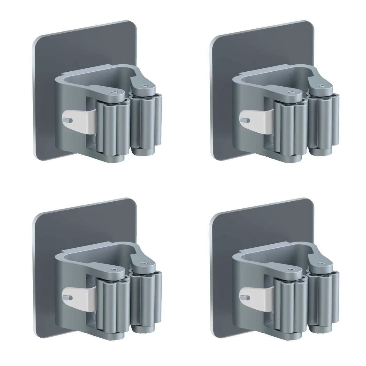 2/4PCS Home Storage Rack Bathroom Suction Hanging Pipe Traceless Hooks Wall Mounted Mop Organizer Holder Waterproof Broom Hanger Lootquake LLC