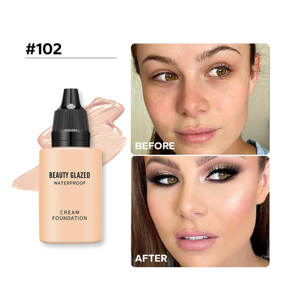 Flawless All Day: 9 Color Waterproof Concealer Foundation For Women Makeup Full Coverage Long Lasting Moisturizing Lootquake LLC