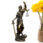 Imitation Copper Sculpture Of The Goddess Of Justice Classroom Desk Resin Ornaments Statue Of The Goddess Of Justice For Teacher