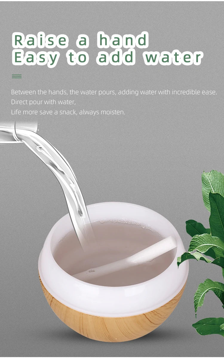 350ML USB aroma oil diffuser wood electric humidifier ultrasonic air humidifier mini aromatherapy LED light mist maker for home Lootquake LLC