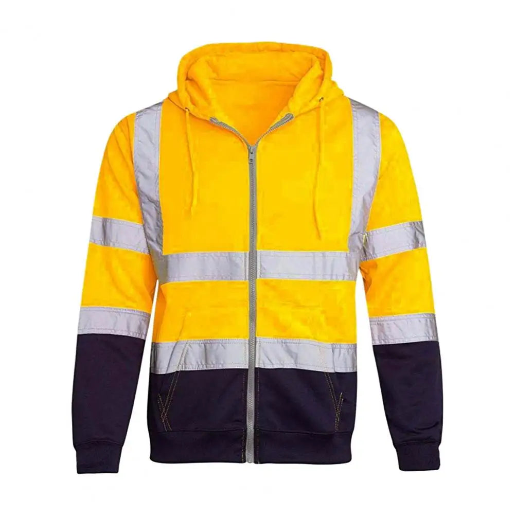 Reflective Long Sleeve Hoodie Winter Safety Coat Lootquake LLC