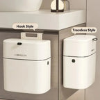 Fashionable Household Garbage Bin Hanging Garbage Bin Large Capacity Square Design Toilet Garbage Bin Convenient Clamshell Cover