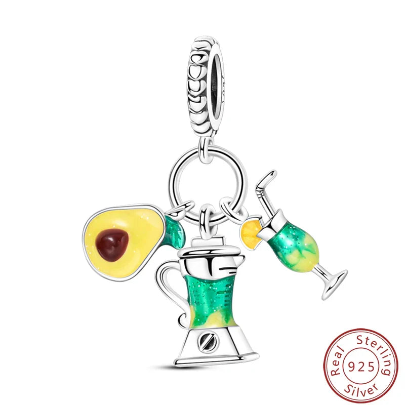 S925 Sterling Silver Princess Golf Hamster Camera Travel Three Piece Set Charms Beads 3mm DIY Fine Jewelry Making Lootquake LLC
