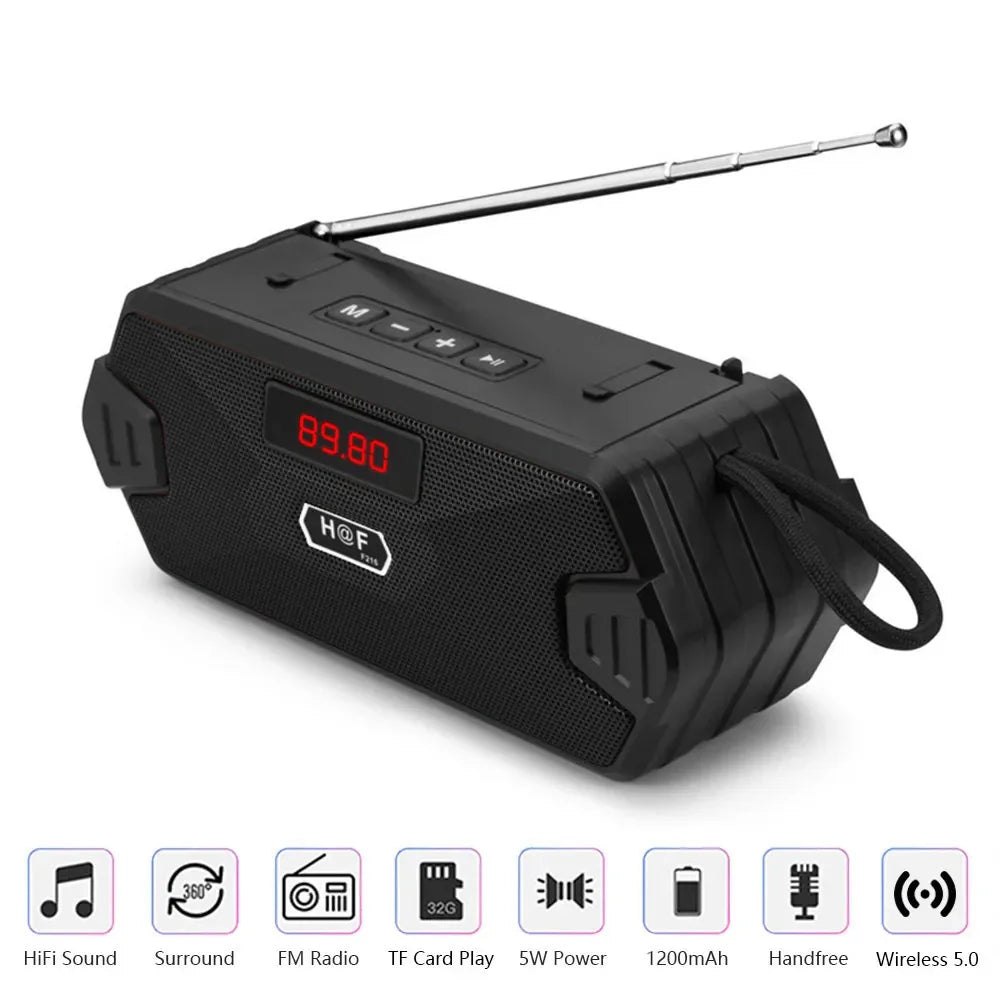 Portable Wireless Speaker Bluetooth-compatible Outdoor USB Speakers With FM Radio Receiver AUX TF MP3 Loudspeaker For Phone PC Lootquake LLC