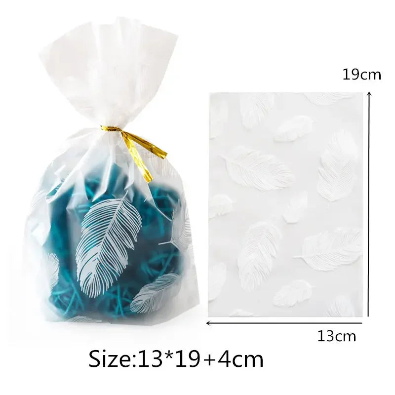 50Pcs Plume Plastic Bag Easter Birthday Party Candy And Sweets Gift Bags Natal Present Anniversaire Gift Wrapping Lootquake LLC