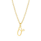 26 Initial Letters Heart Pendant Stainless Steel Necklace for Women Gold Color A-Z Alphabet Choker Chain Birthday Jewelry Gift