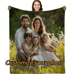 Custom Blanket With Photo Personalized Picture Blanket Memorial Family Flannel Blanket For Boy Girlfriend Lootquake LLC