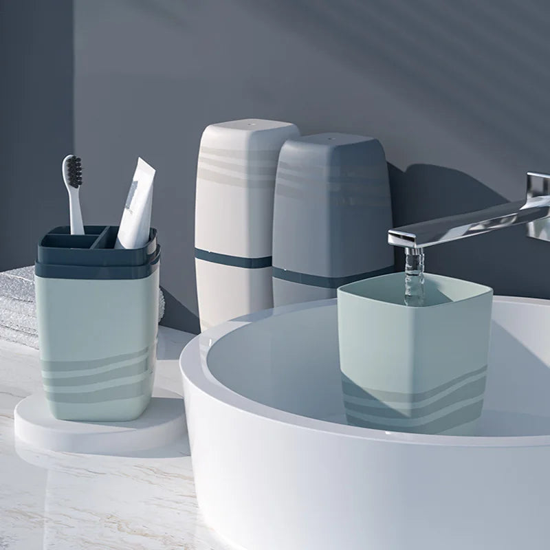 Travel Brush Cup, Portable Wash Cup, Toothbrush, Home Storage Box, Dental Jar, Mouthwash Cup, Dental Appliance Box Set Lootquake LLC