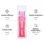 Private Label Clear Lipgloss Full Color Makeup Plumping Lip Oil Moisturizing Waterproof Lasting Lip Gloss Cosmetics Custom Bulk