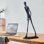 30cm Giacometti Sculpture Bronze Walking Man Statue Abstract Skeleton Hot Casting Art Figurine Famous Replica Crafts Home Decor