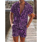 Leopard Print Shirt For Men Short Sleeve Male T-shirt Tops Summer Casual All-match Hawaiian Beach Shirts Mens Plus Size Tees Lootquake LLC