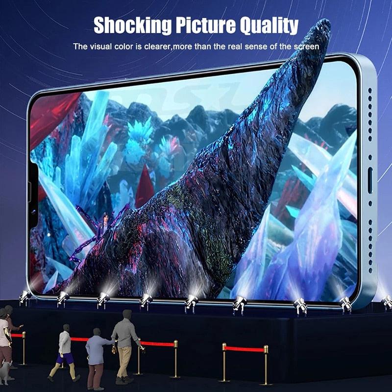 4PCS Film For iPhone 13 12 11 14 Pro Max Full Cover Screen Protector For iPhone X XR XS Max 6 7 8 14 Plus SE Not Glass Anti-Scratch Shockproof Protection Screen Cover Shield Stevvex
