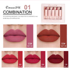 5 Pcs  Matte Lipstick Sets Lip Gloss Moisturizing Long-lasting Easy Makeup Fashion Classic Shades For Daily Date Exquisite Gift Lootquake LLC