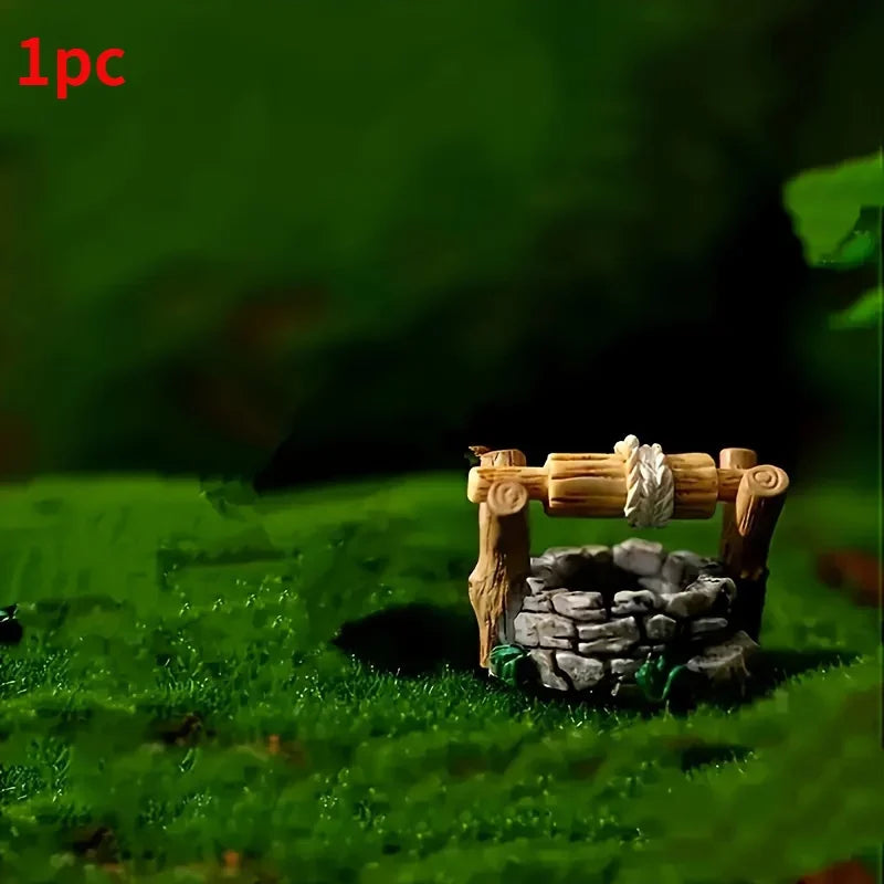 A Miniature Wonderland Well Statue - Handmade Resin Collection Micro Landscape Decoration Lootquake LLC
