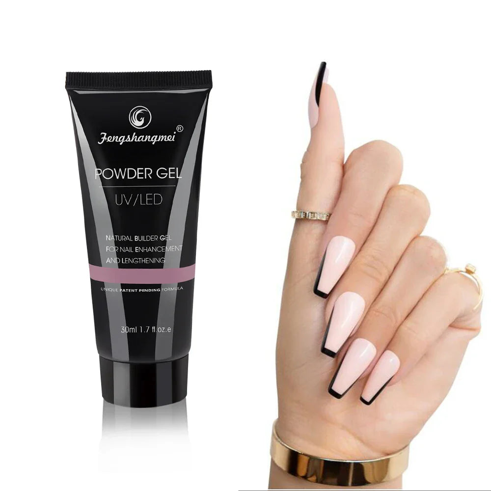 Poly Nail Gel 30g Nude Nature Builder for Nail Extension All Season Gel Color for 3D Molding Gel Nail Strengtheners Long Lasting
