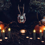 LED Floating Candle for Home Decoration, Flickering Flame, Timing Remote, Battery Operated, Halloween, Christmas,Black Candle Lootquake LLC