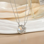 LATS New Stainless Steel Magnetic Sun Moon Couple Necklace Fashion Chain for Men and Women Good Friend Gifts Trend Jewelry