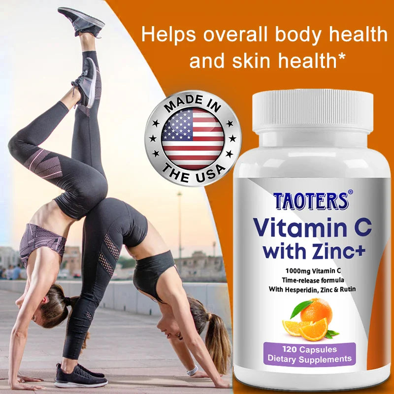 Vitamin C + Zinc Capsules - Joint Support, Immune Support, Antioxidant,Dietary Supplements Lootquake LLC