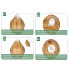350ML USB aroma oil diffuser wood electric humidifier ultrasonic air humidifier mini aromatherapy LED light mist maker for home Lootquake LLC